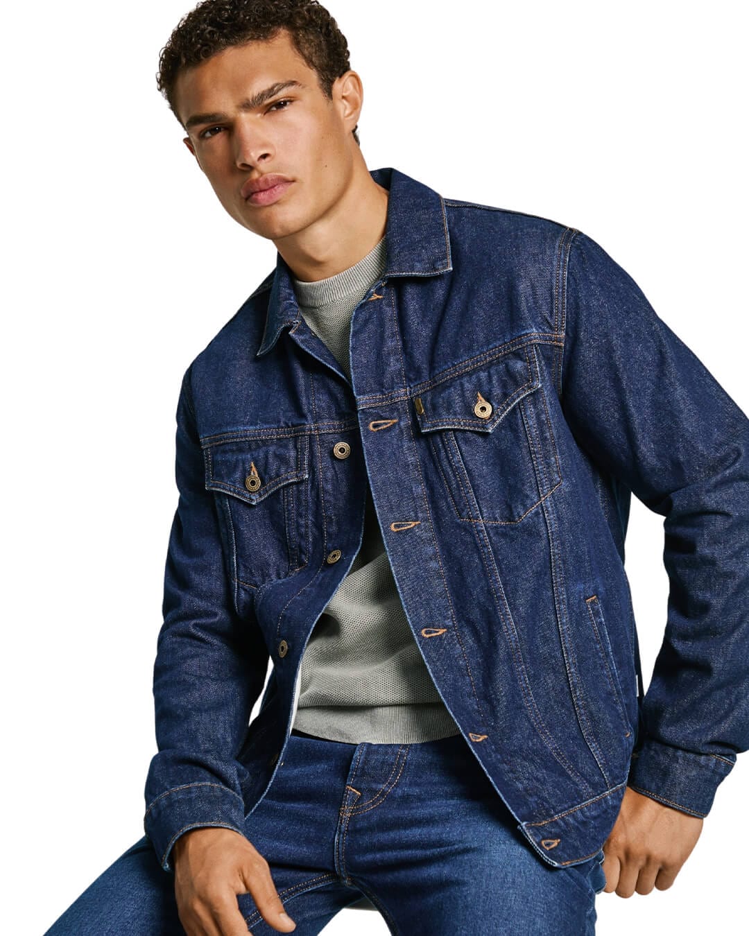 Pepe Jeans Outerwear Pepe Jeans Blue Denim Regular Jacket