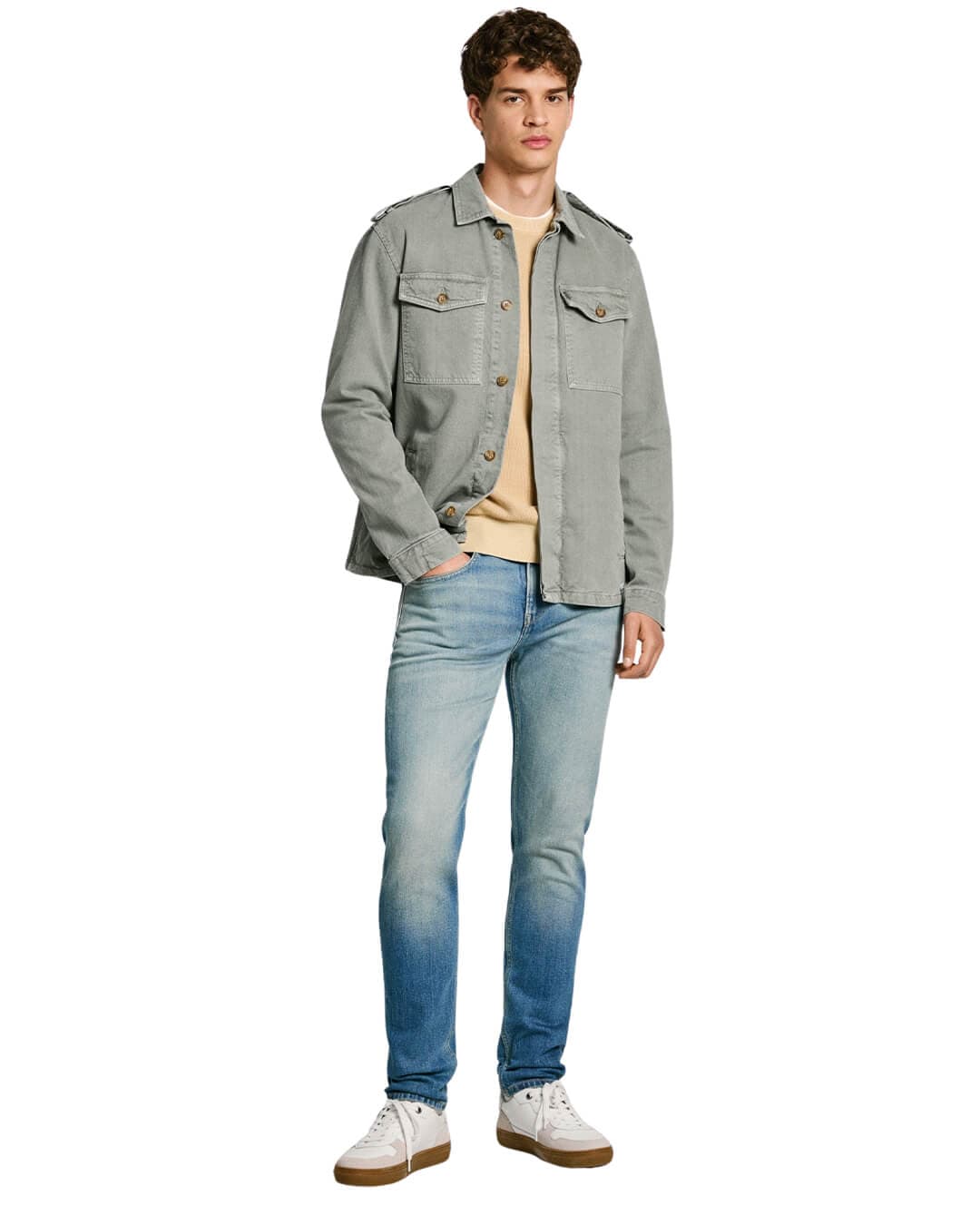 Pepe Jeans Outerwear Pepe Jeans Green Eaton Colour Field Jacket