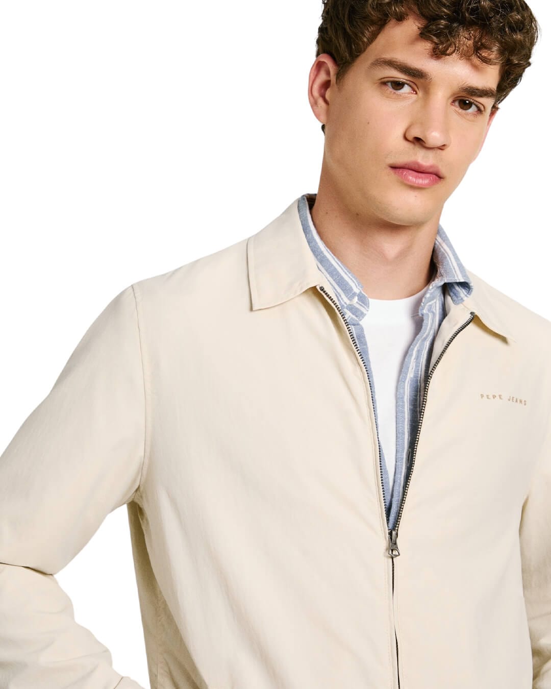 Pepe Jeans Outerwear Pepe Jeans White Truro Jacket