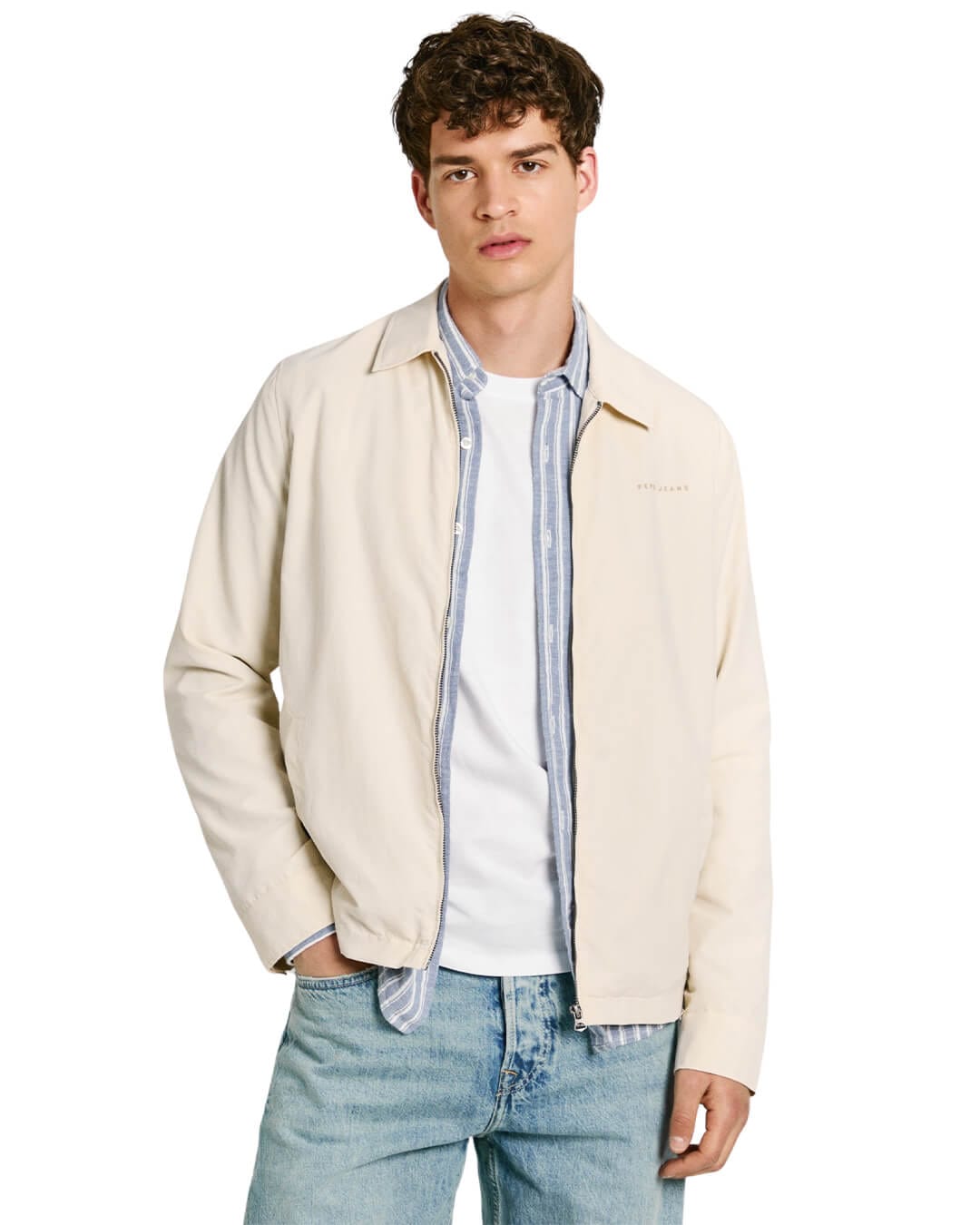 Pepe Jeans Outerwear Pepe Jeans White Truro Jacket