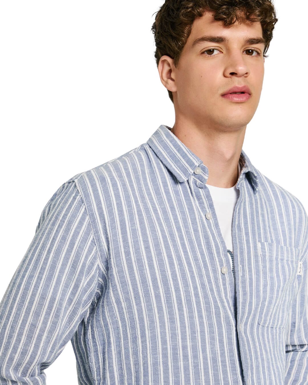 Pepe Jeans Shirts Pepe Jeans Blue Striped Mosey Shirt