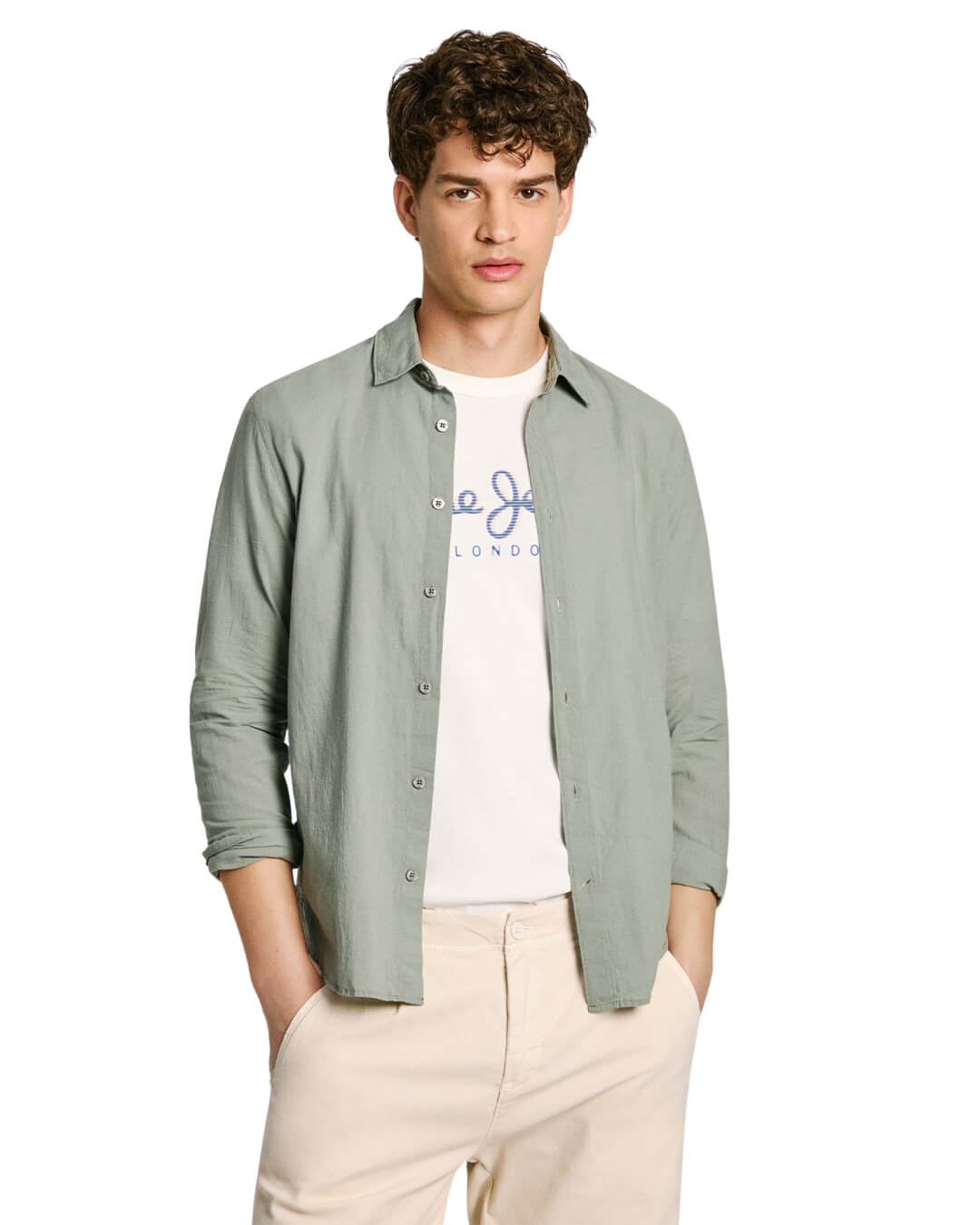 Pepe Jeans Shirts Pepe Jeans Green Marcel Shirt