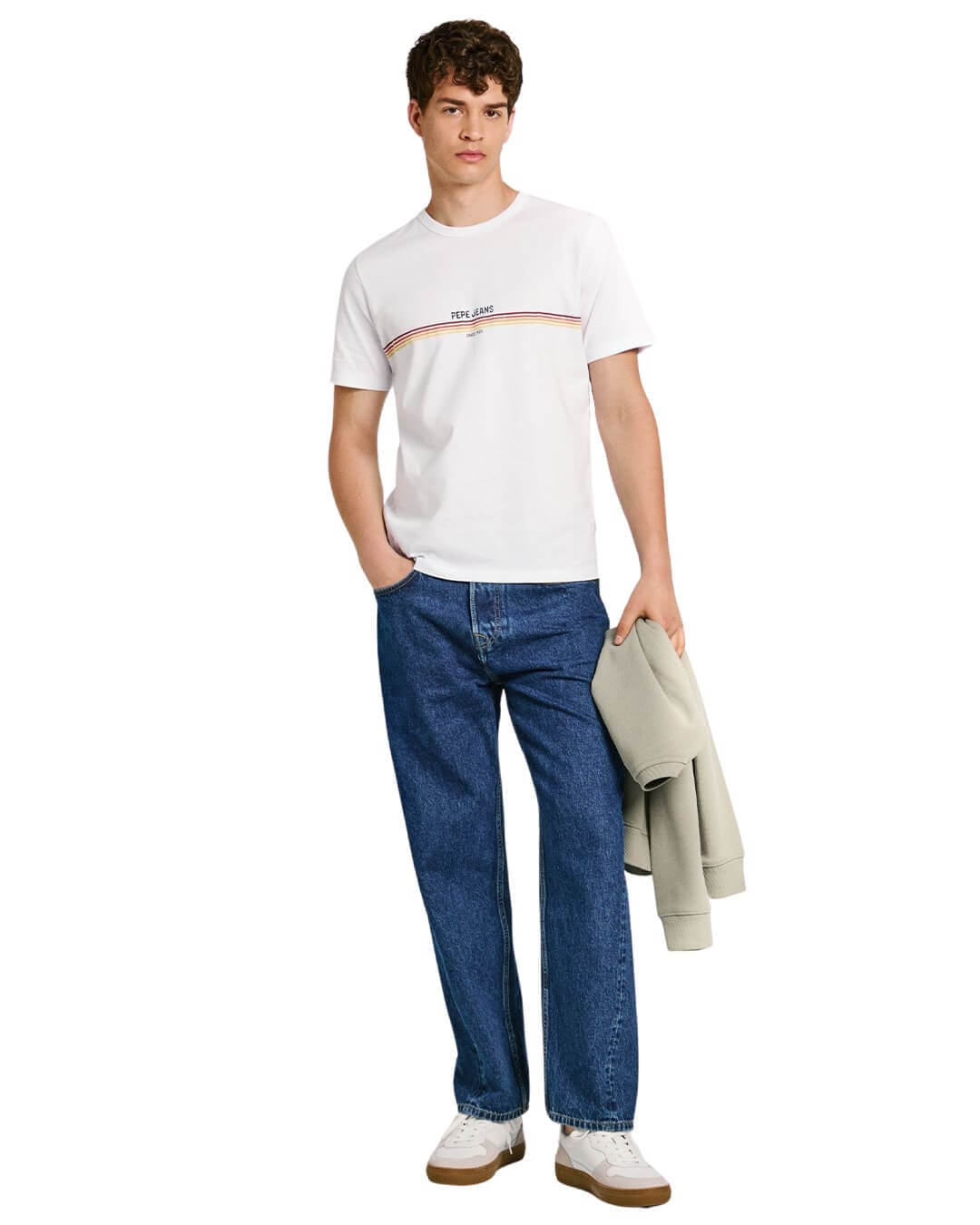 Pepe Jeans T-Shirts Pepe Jeans White Adur T-Shirt