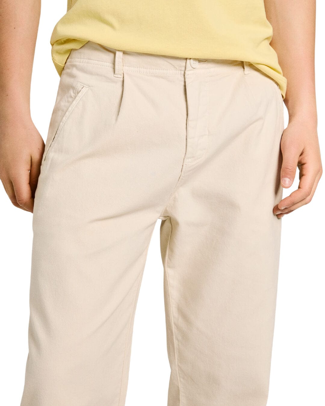 Pepe Jeans Trousers Pepe Jeans White Relaxed Comfort Trousers