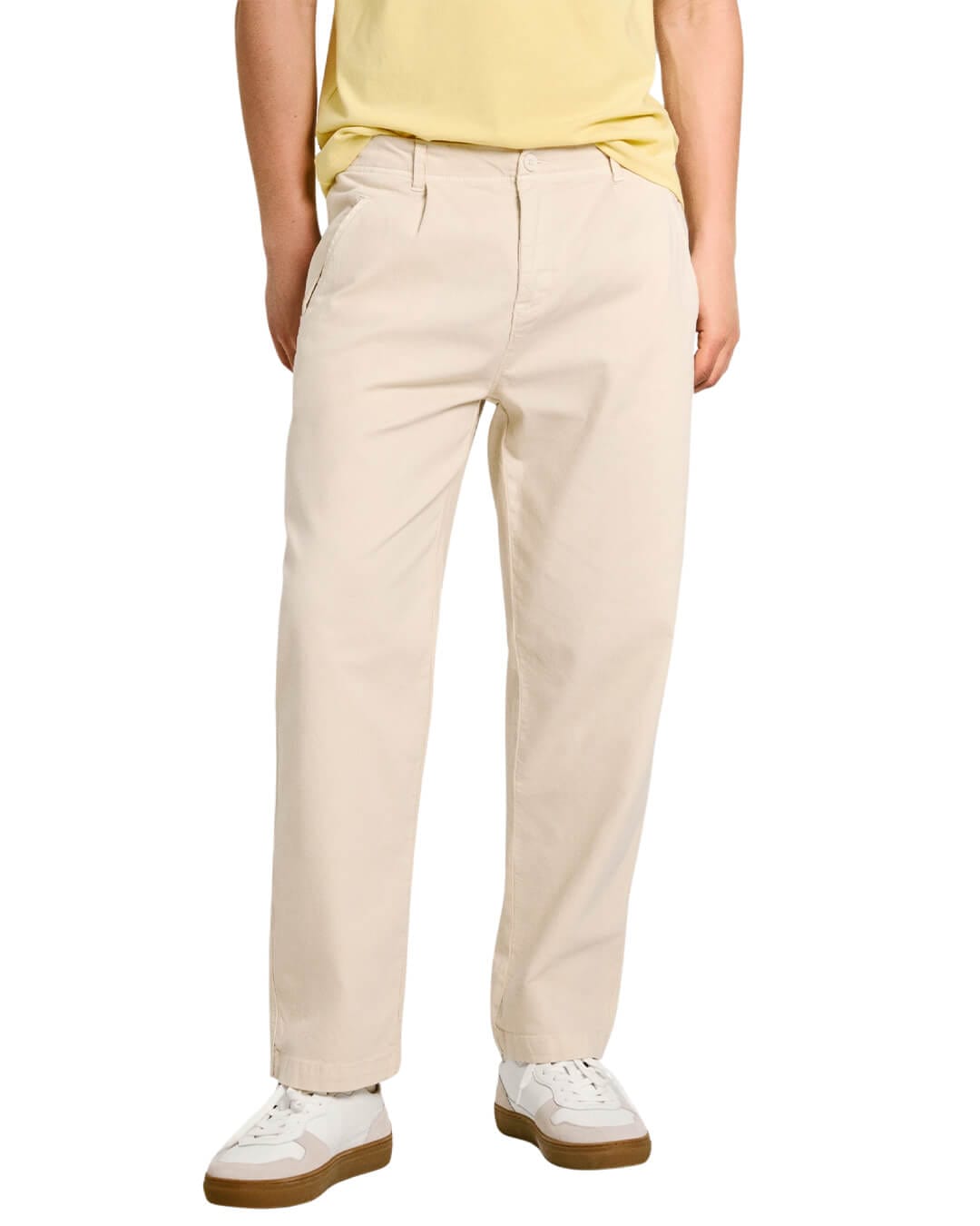 Pepe Jeans Trousers Pepe Jeans White Relaxed Comfort Trousers