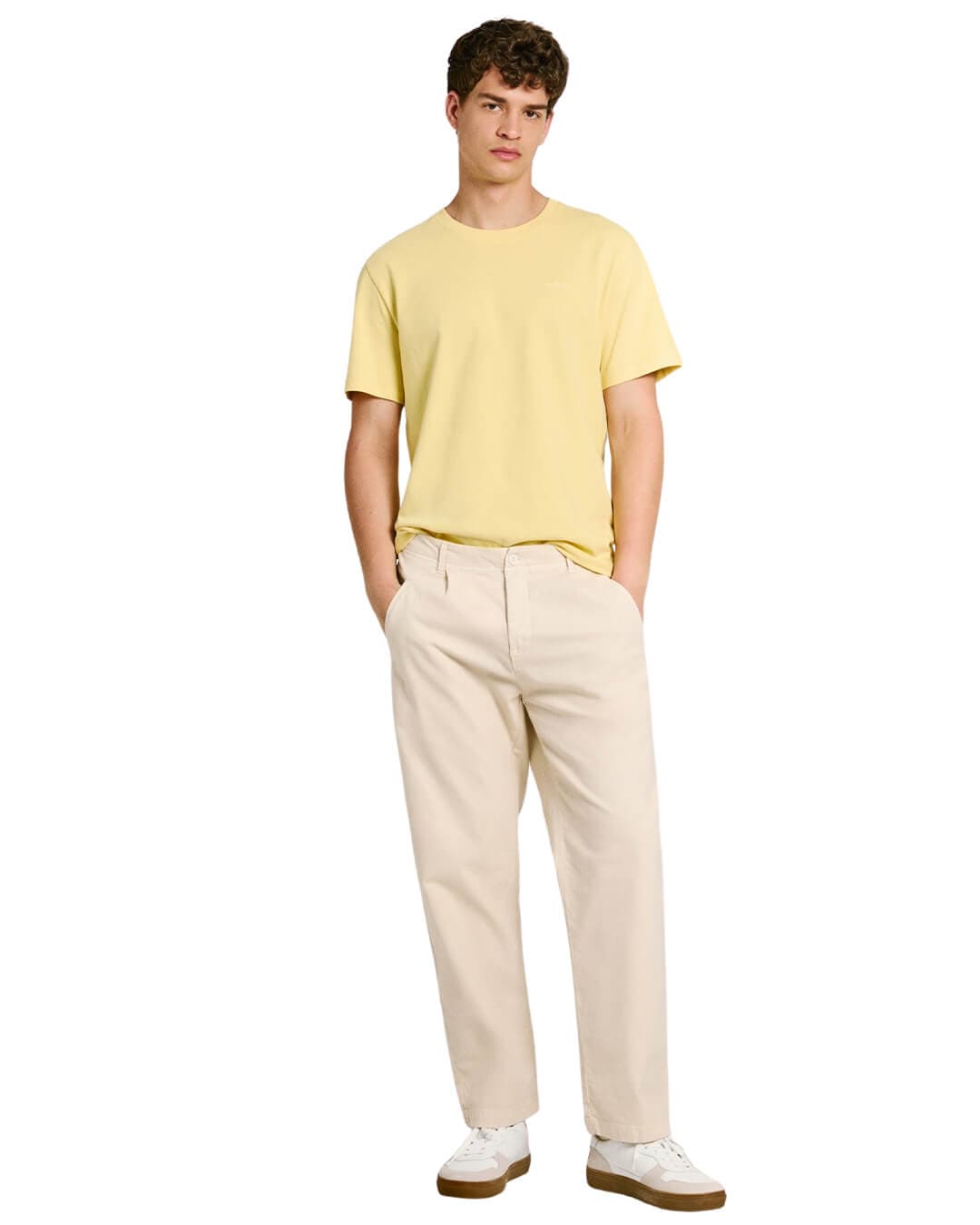 Pepe Jeans Trousers Pepe Jeans White Relaxed Comfort Trousers