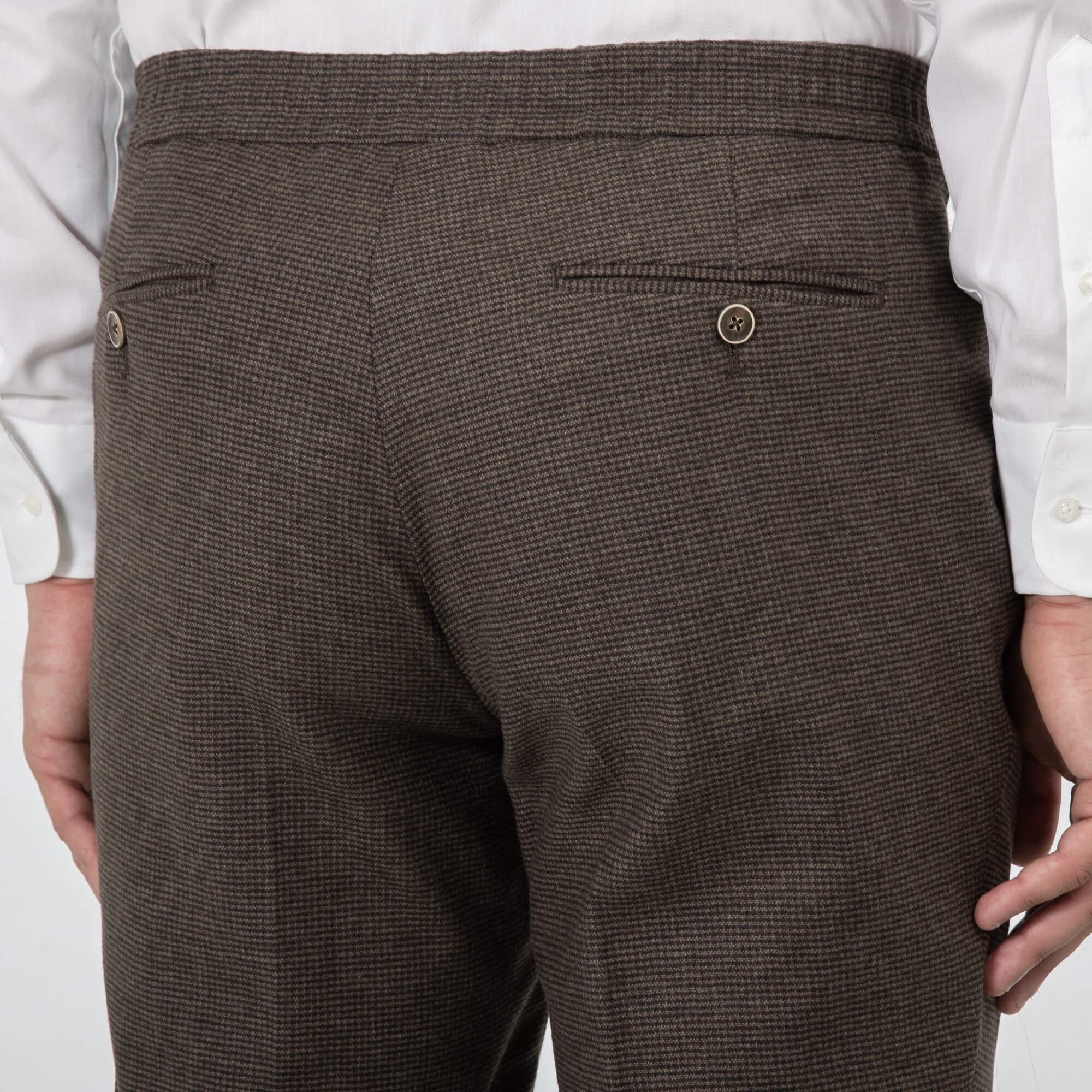 Mid Brown Pupytooth Trousers