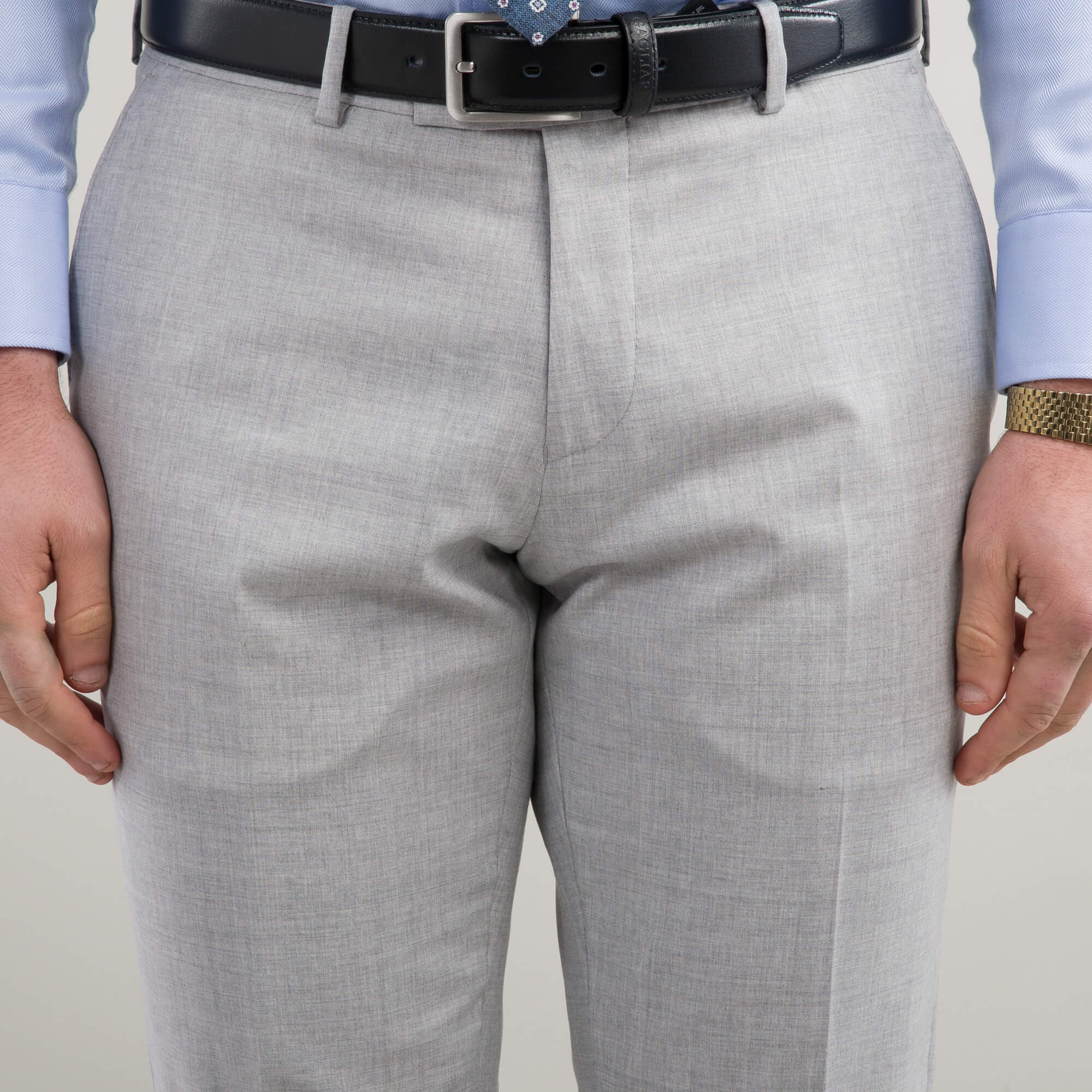 Reda Silver Grey Tropical Weave Suit Trouser