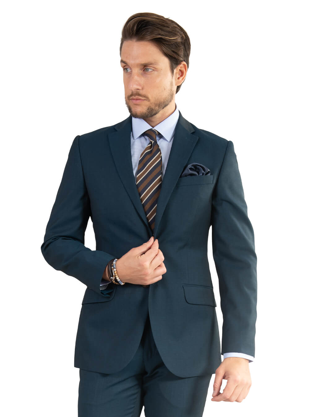 Teal Twill Suit