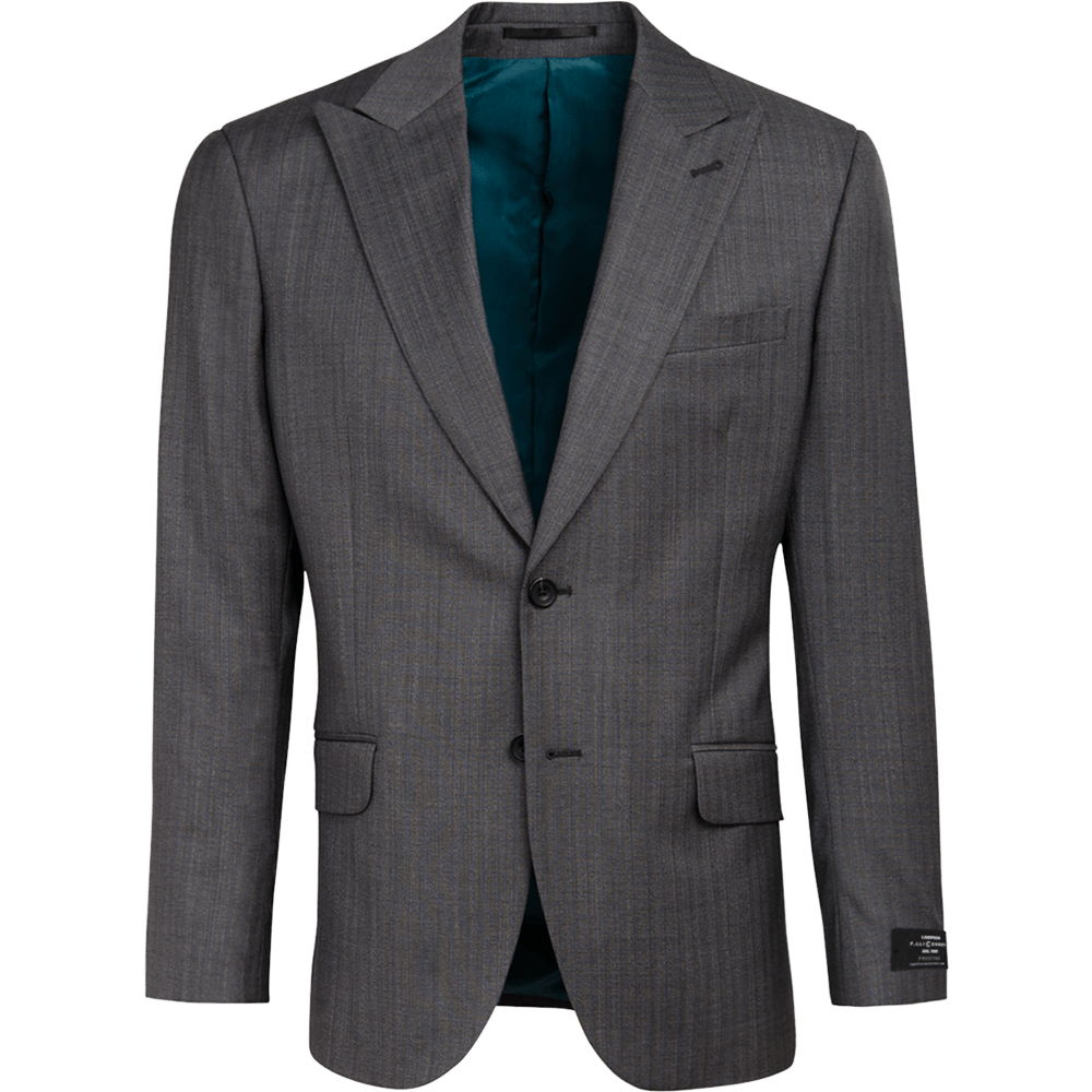 Grey and Purple Stripe Lanificio F.lli Cerruti Two-Piece Suit - Gagliardi