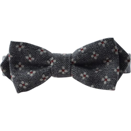 Grey Melange Floral Bow Tie - Gagliardi