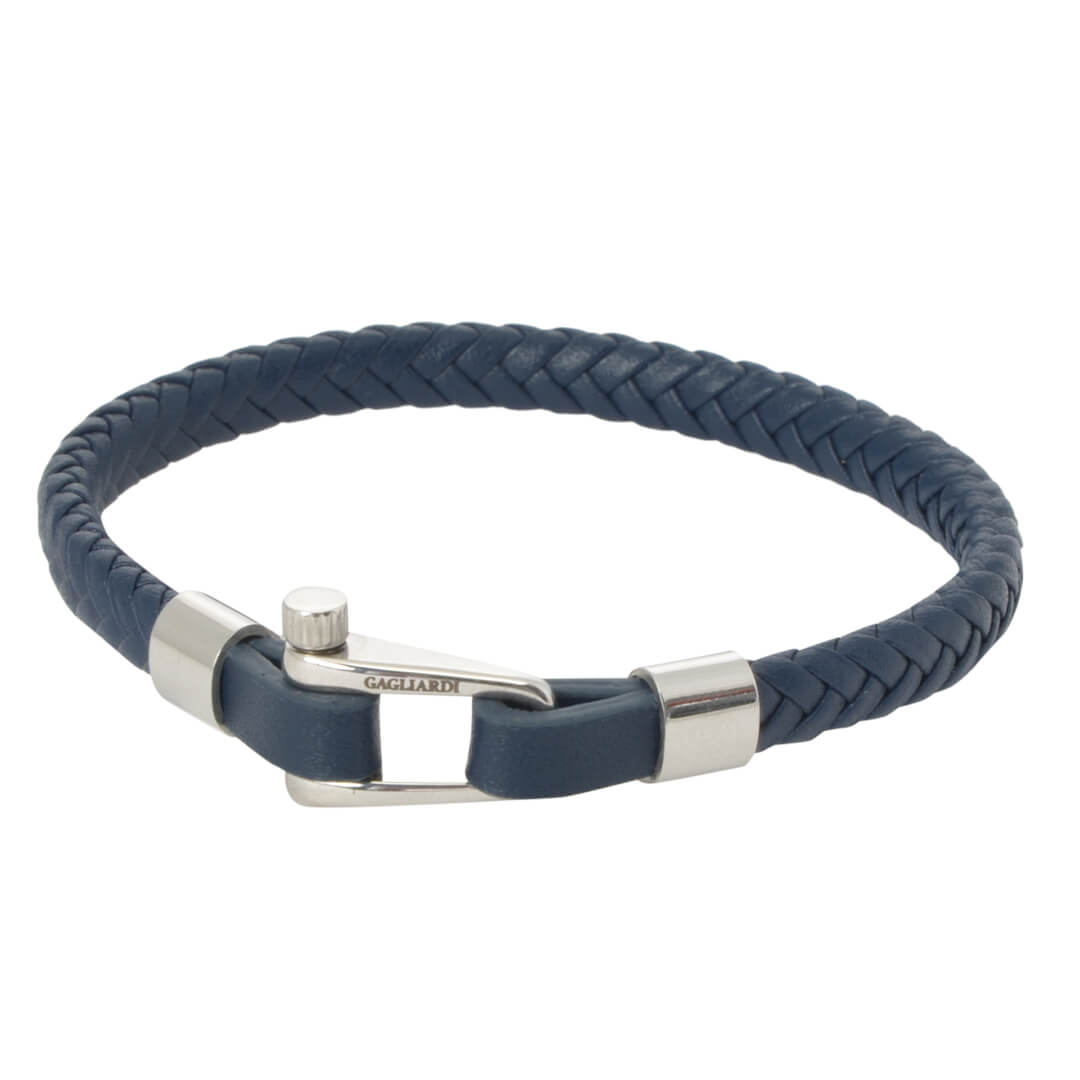 Navy Leather Bracelet - Gagliardi
