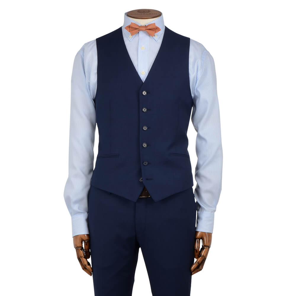 Navy Puppytooth Waistcoat - Gagliardi