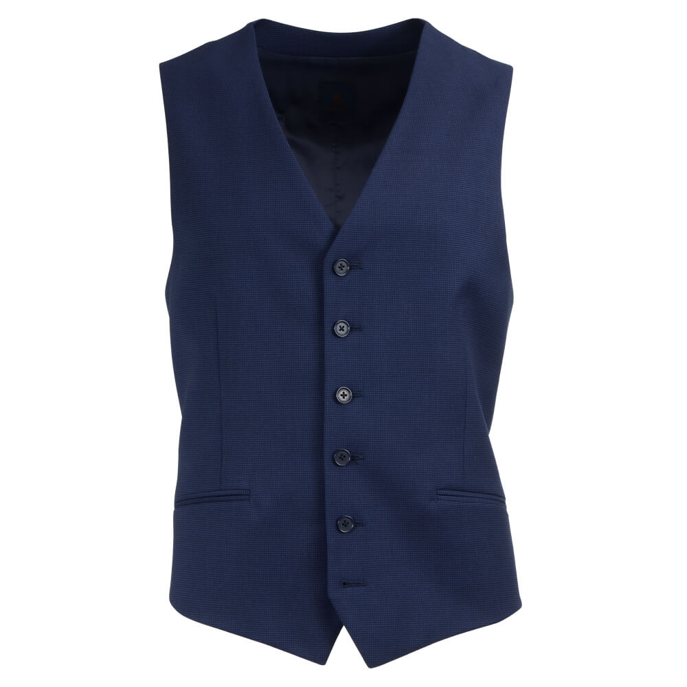 Navy Puppytooth Waistcoat - Gagliardi