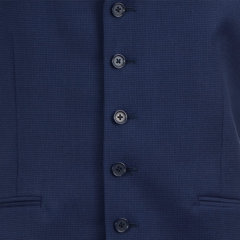 Navy Puppytooth Waistcoat - Gagliardi