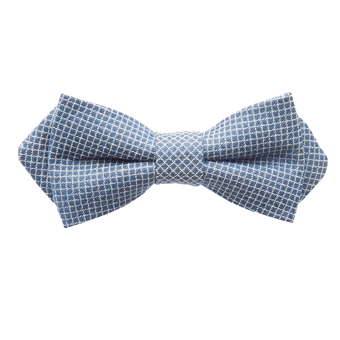 Navy Diamond Weave Bow Tie - Gagliardi