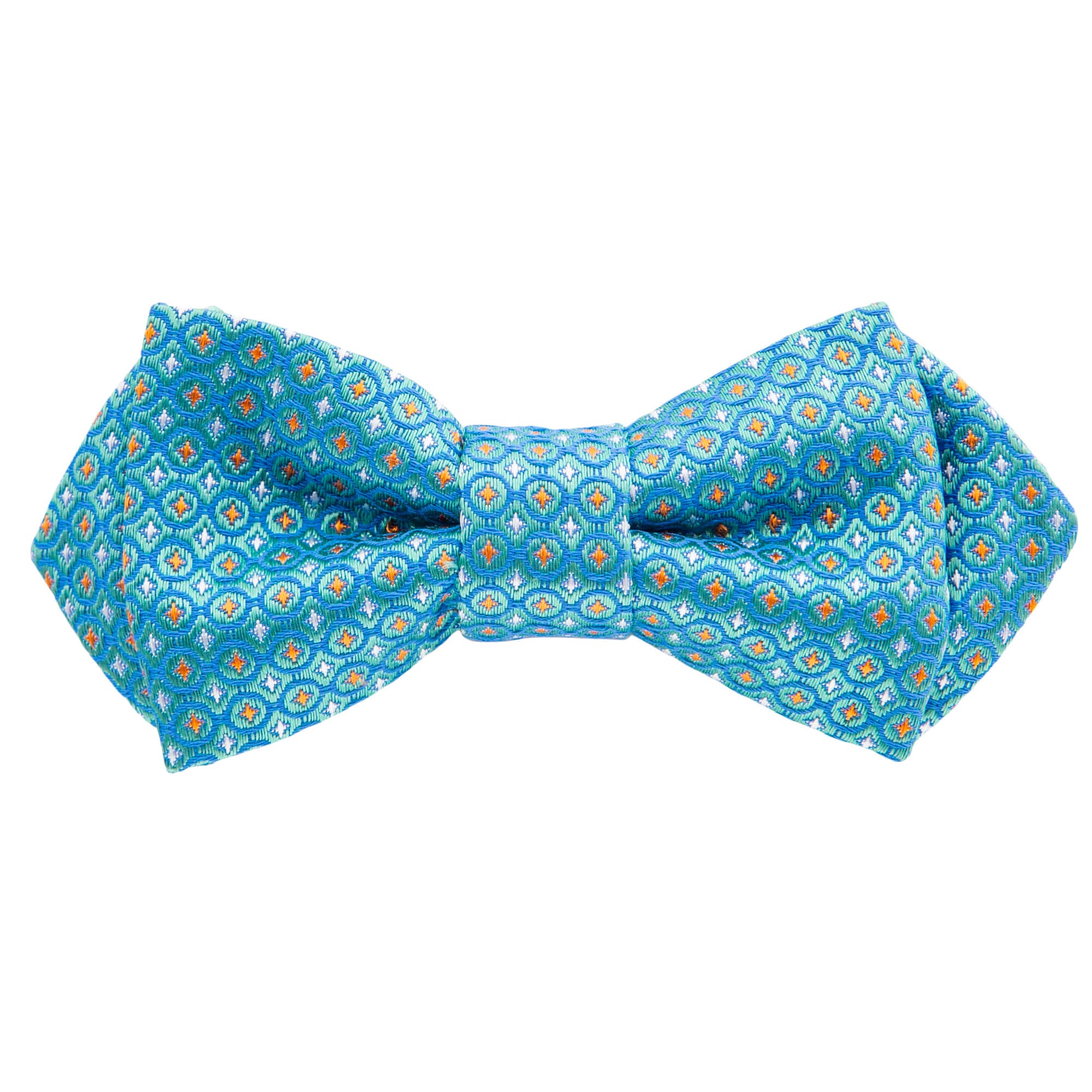 Mint with Circles and Diamonds Bow Tie