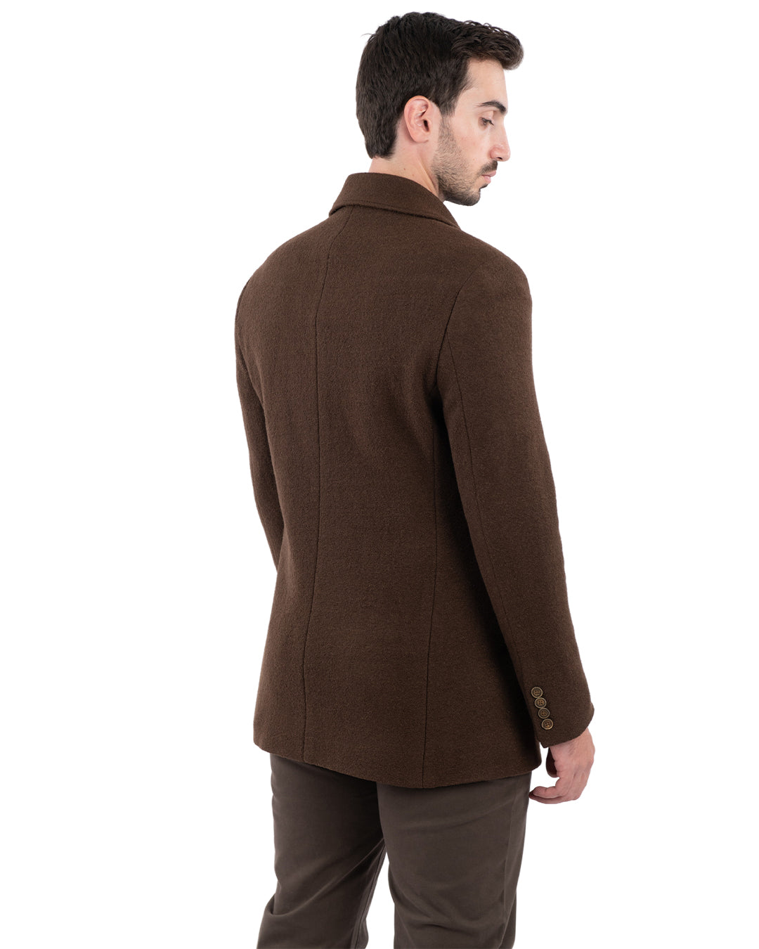Brown Double Breasted Overcoat