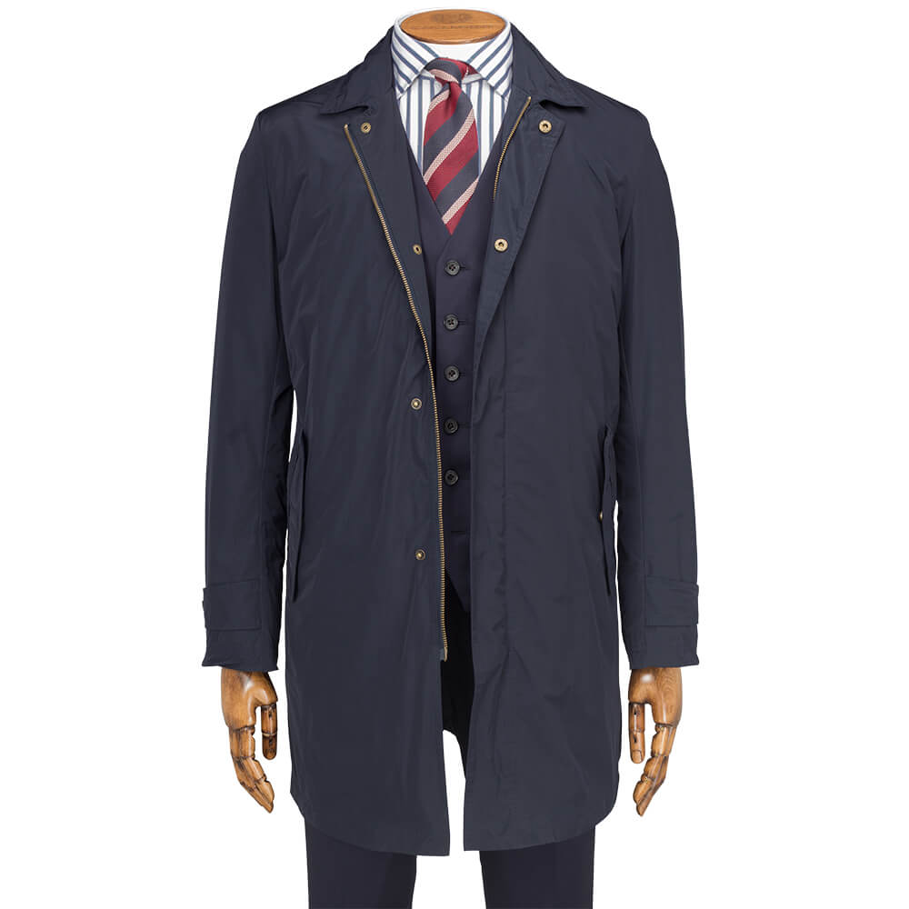 Navy Lightweight Raincoat - Gagliardi