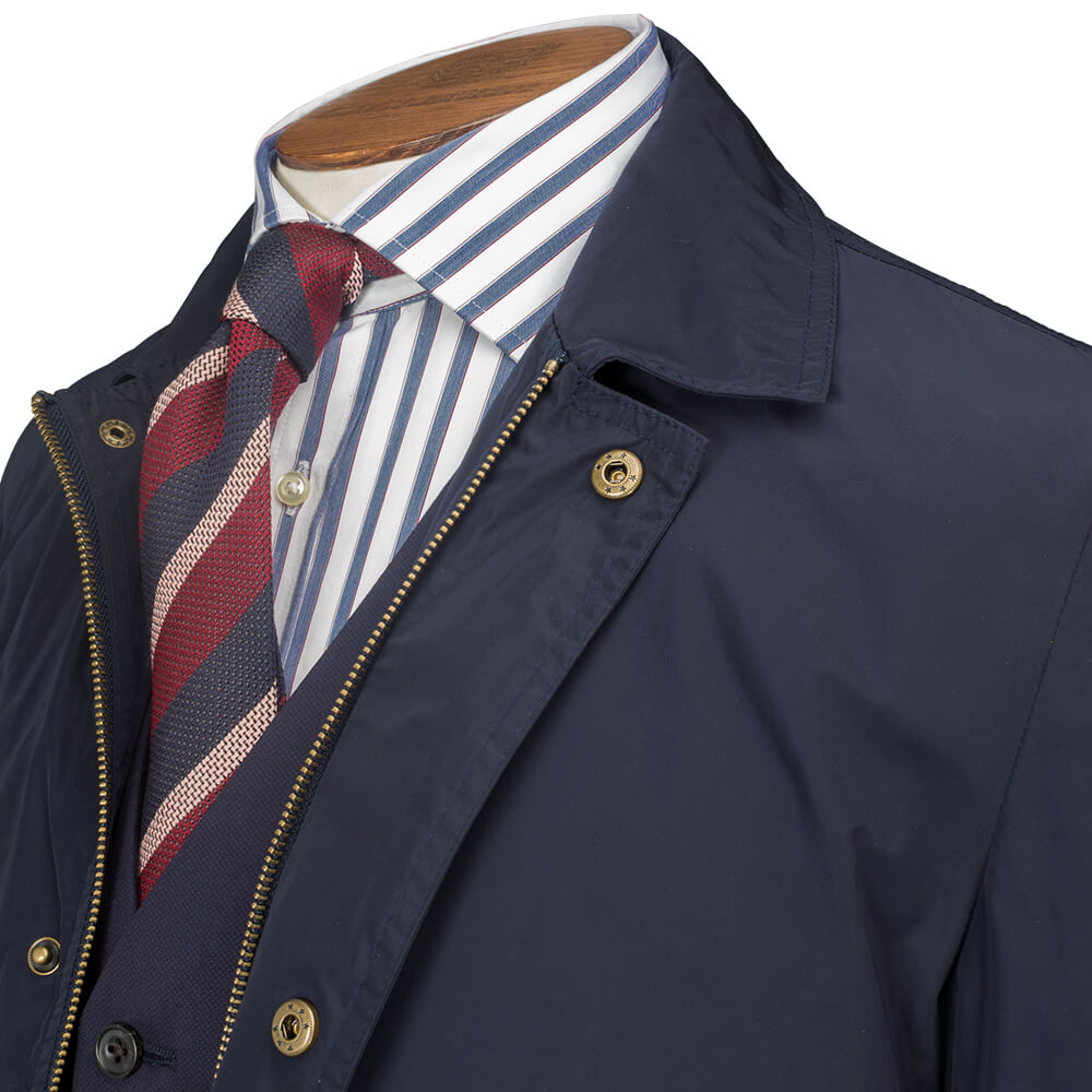 Navy Lightweight Raincoat - Gagliardi