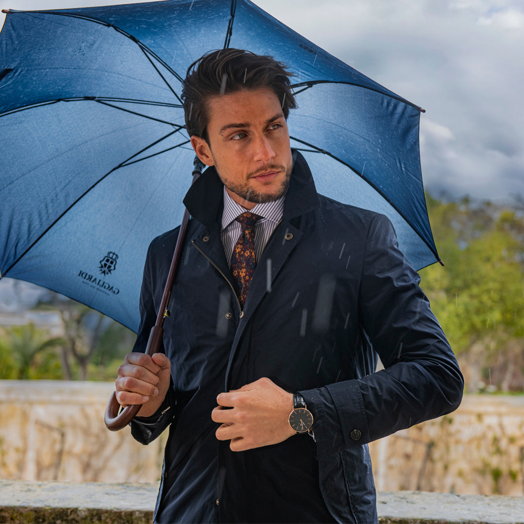 Navy Lightweight Raincoat - Gagliardi