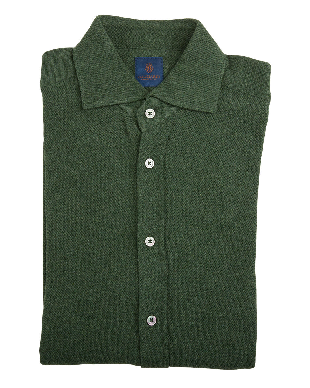 Green Pique Jersey Shirt