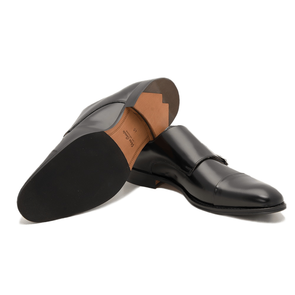Black Double Monk Shoe - Gagliardi
