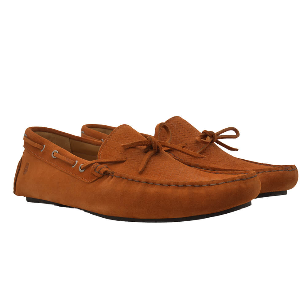 Orange Suede Loafers - Gagliardi