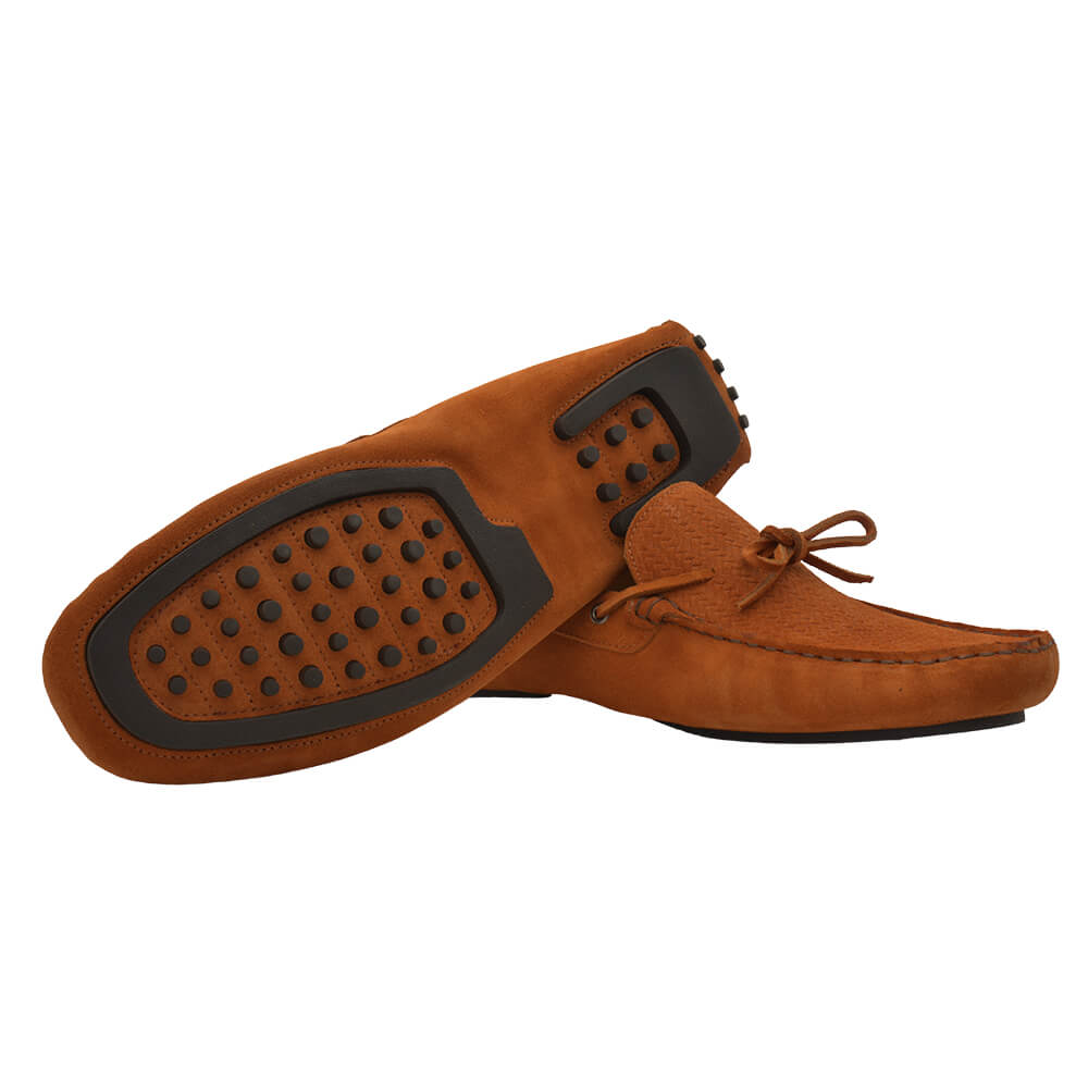 Orange Suede Loafers - Gagliardi