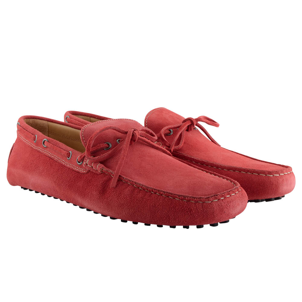 Red Suede Moccasins - Gagliardi