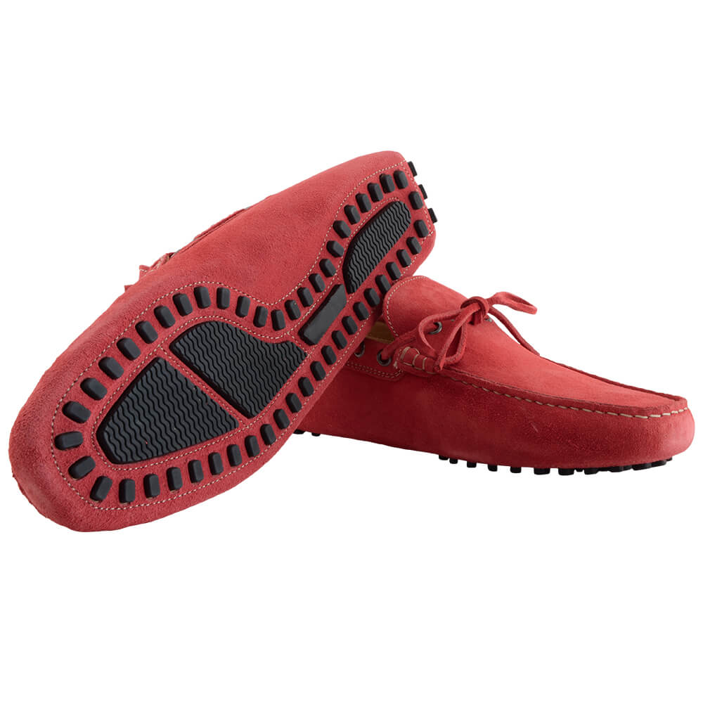 Red Suede Moccasins - Gagliardi