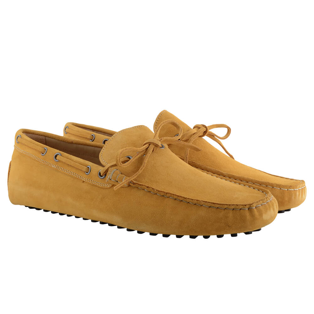 Yellow Suede Moccasins - Gagliardi