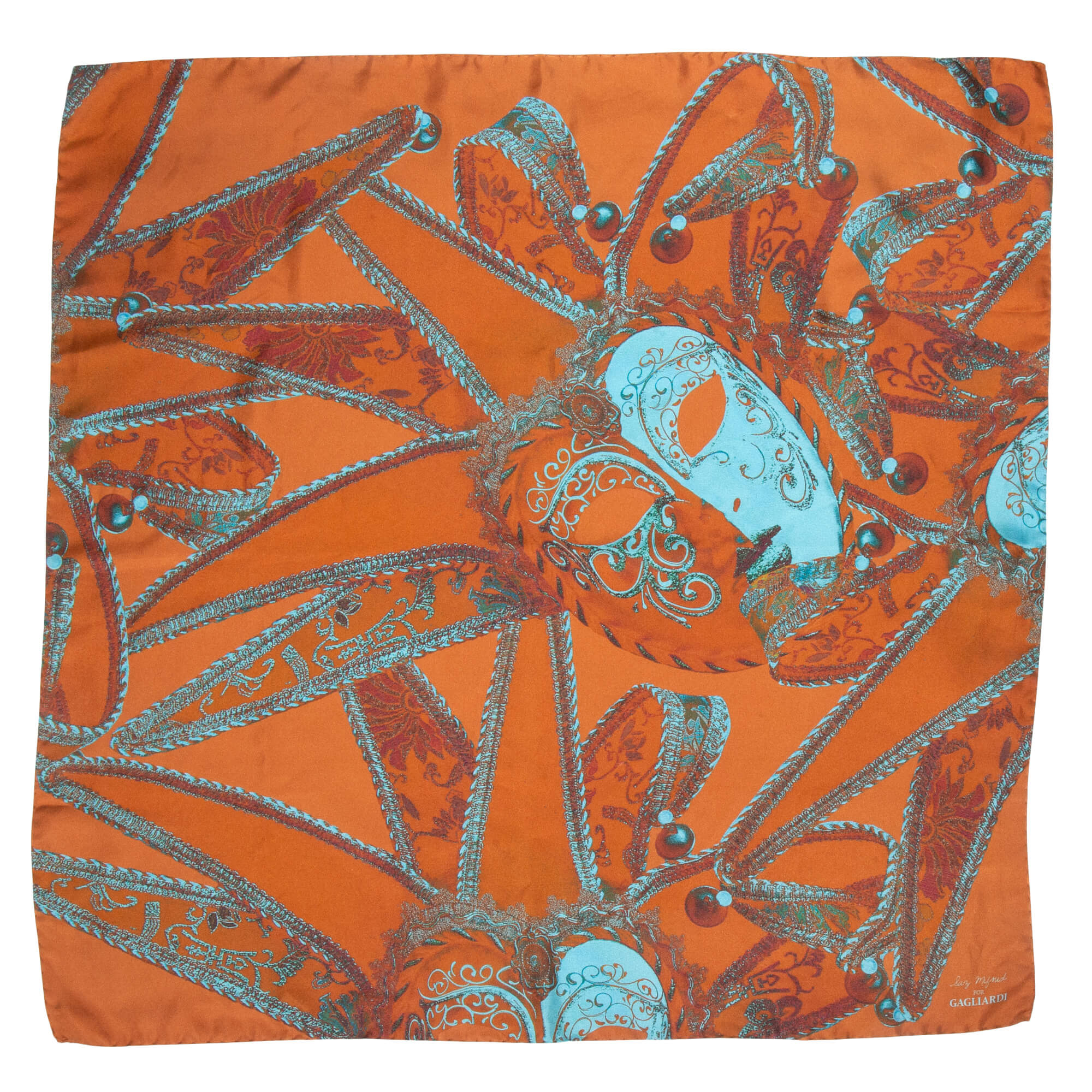 Foularino Saz Mifsud Orange Large Carnival Scarf