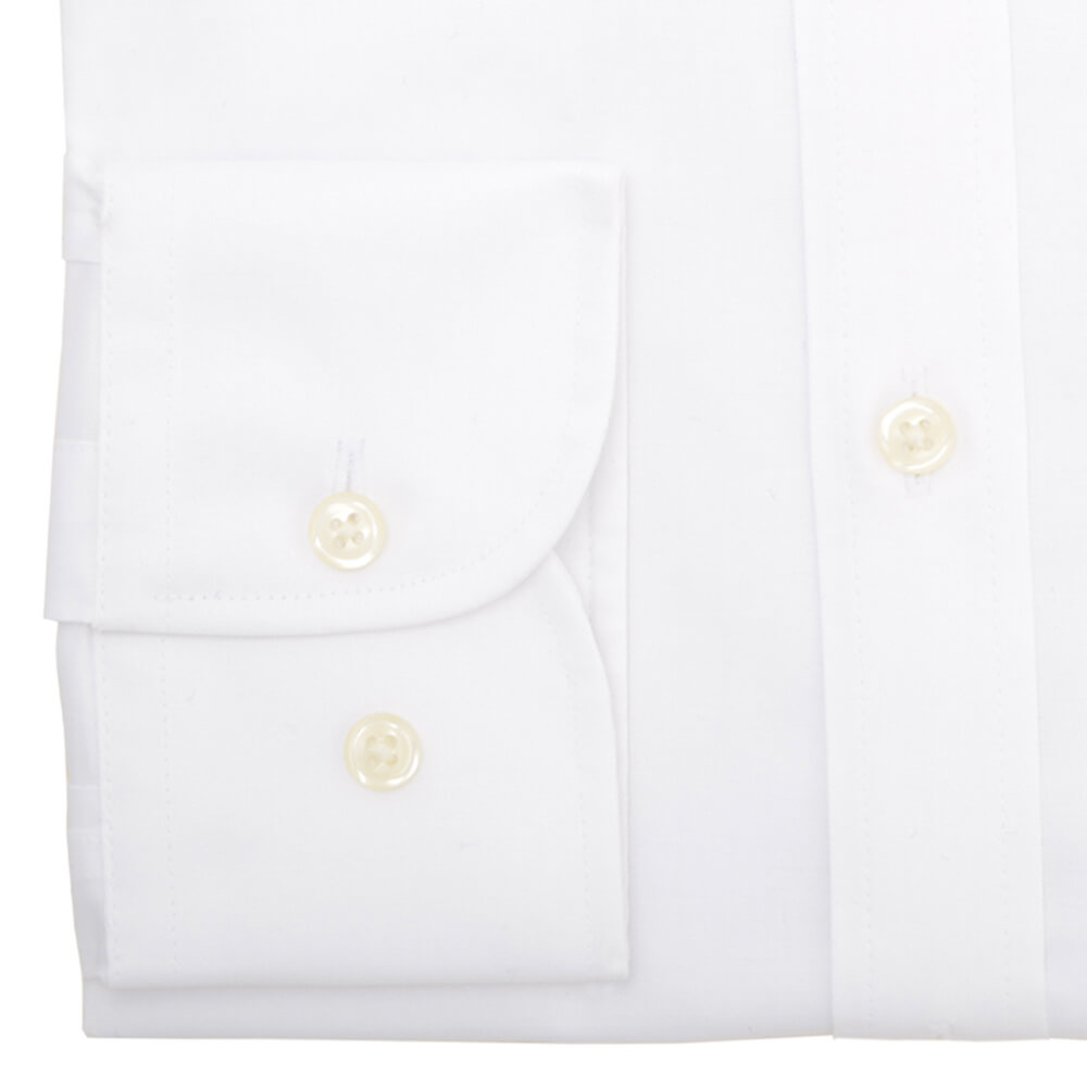 Slim Fit White Cutaway Collar Stretch Shirt