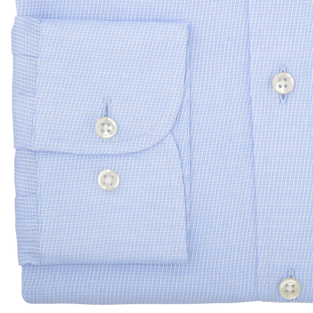 Slim Fit Sky Diagonal Weave Cutaway Collar Shirt - Gagliardi