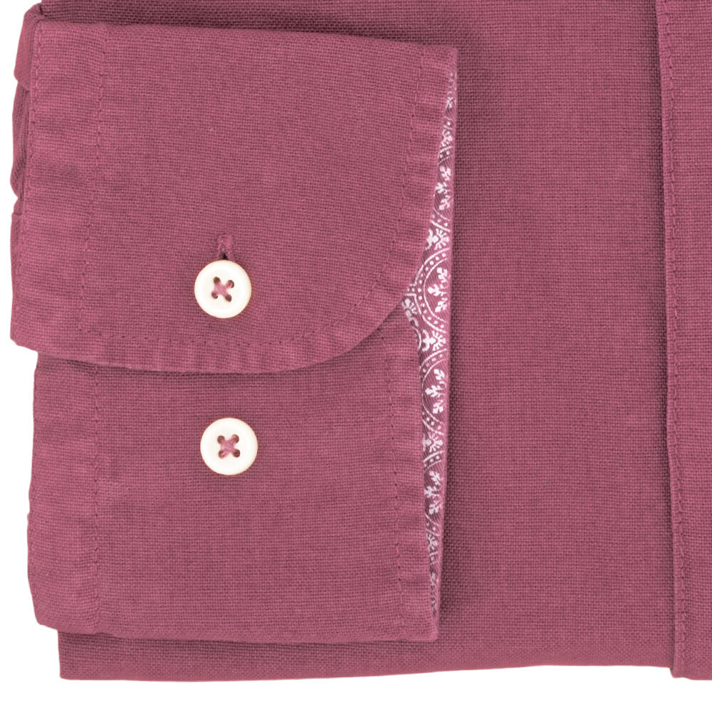 Raspberry Cotton Button Down Shirt - Gagliardi
