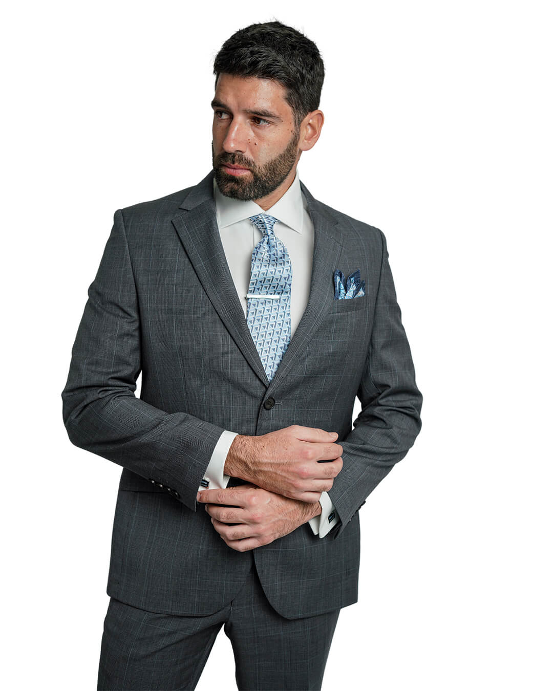 Grey Prince of Wales Check Suit