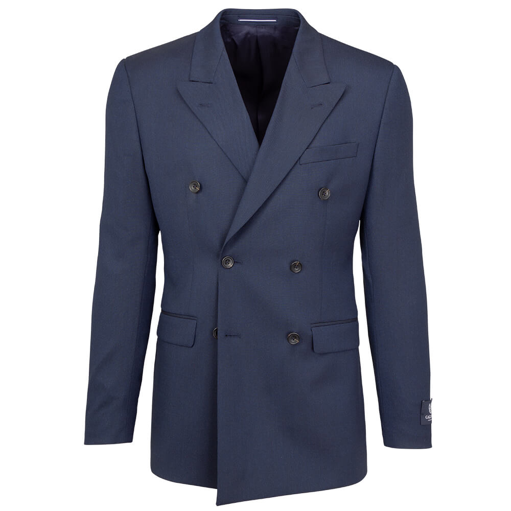 Blue Twill Double Breasted Suit - Gagliardi