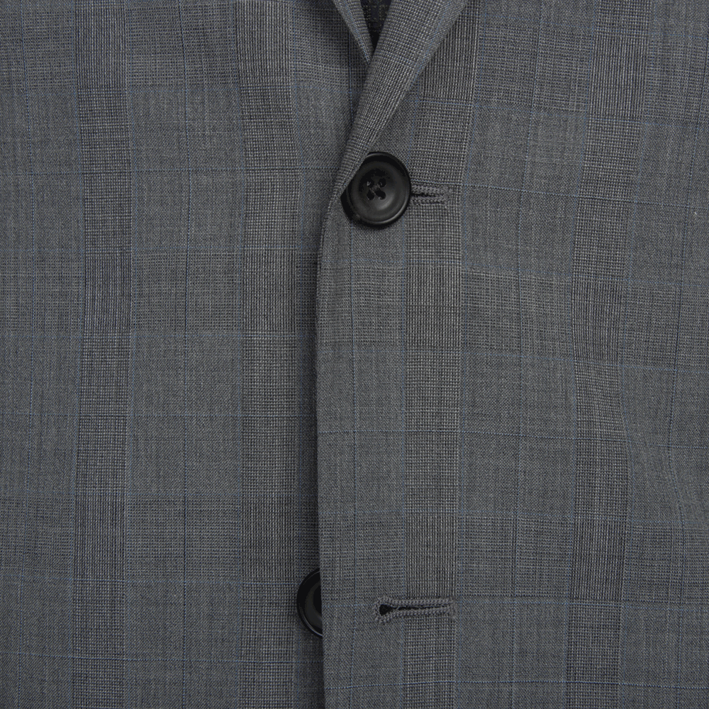 Mid Grey with Blue Stripe Two-Piece Suit - Gagliardi