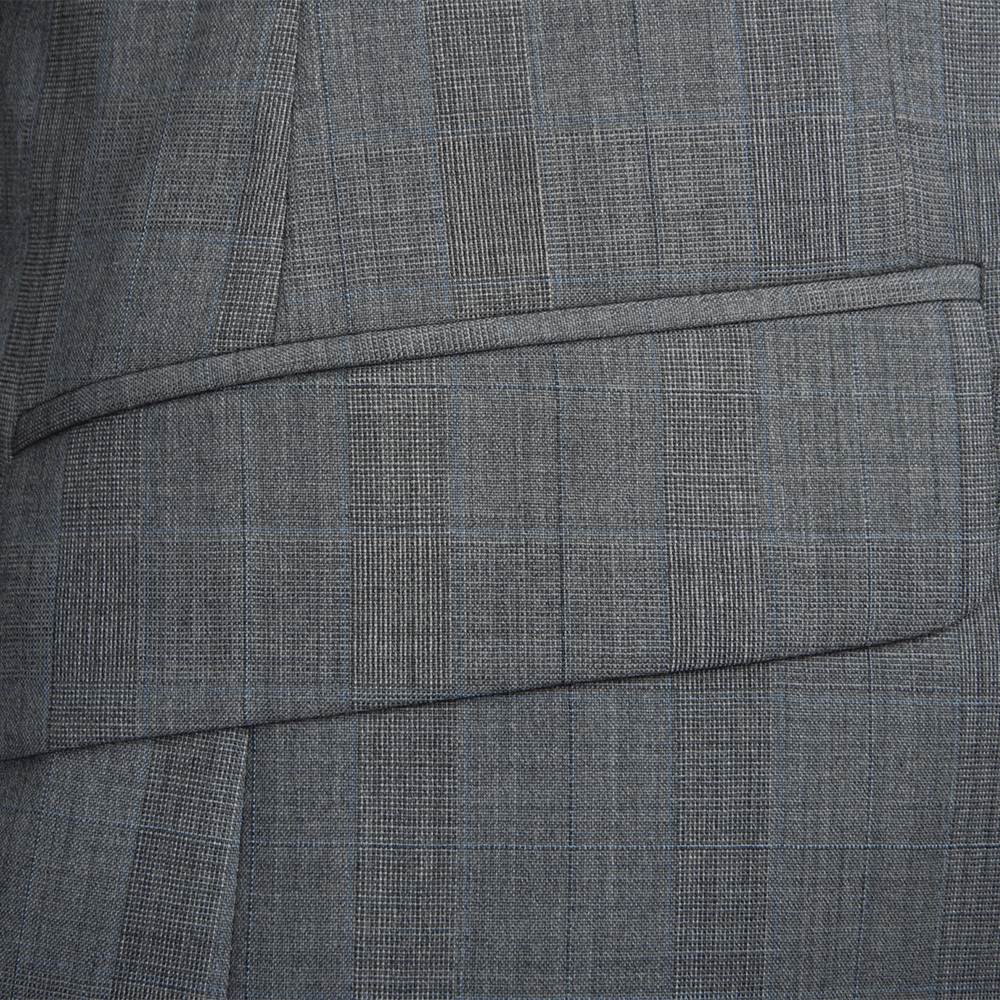 Mid Grey with Blue Stripe Two-Piece Suit - Gagliardi