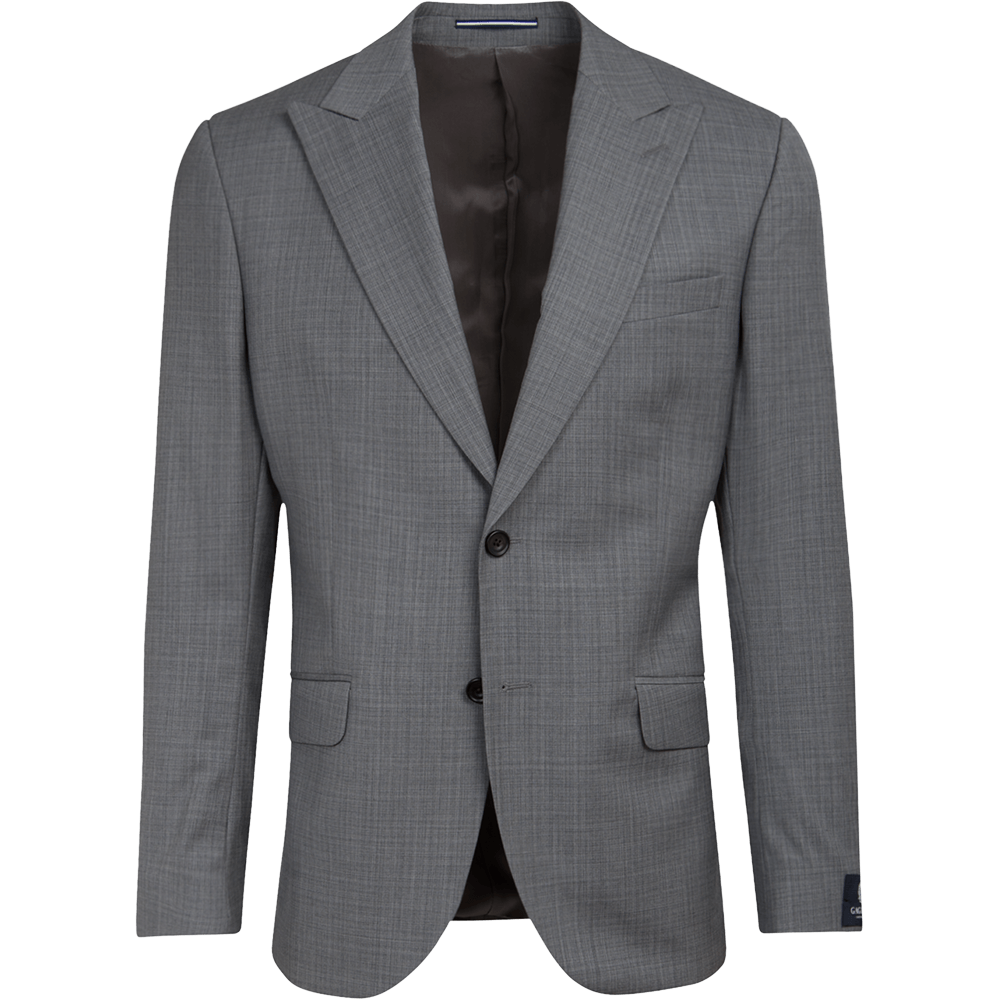 Light Grey Cross Hatch Weave Two-Piece Suit - Gagliardi