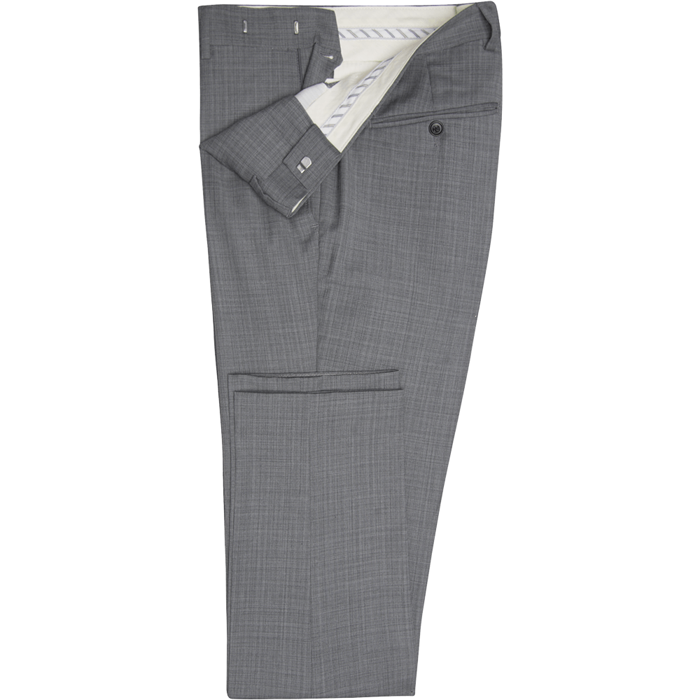 Light Grey Cross Hatch Weave Two-Piece Suit - Gagliardi
