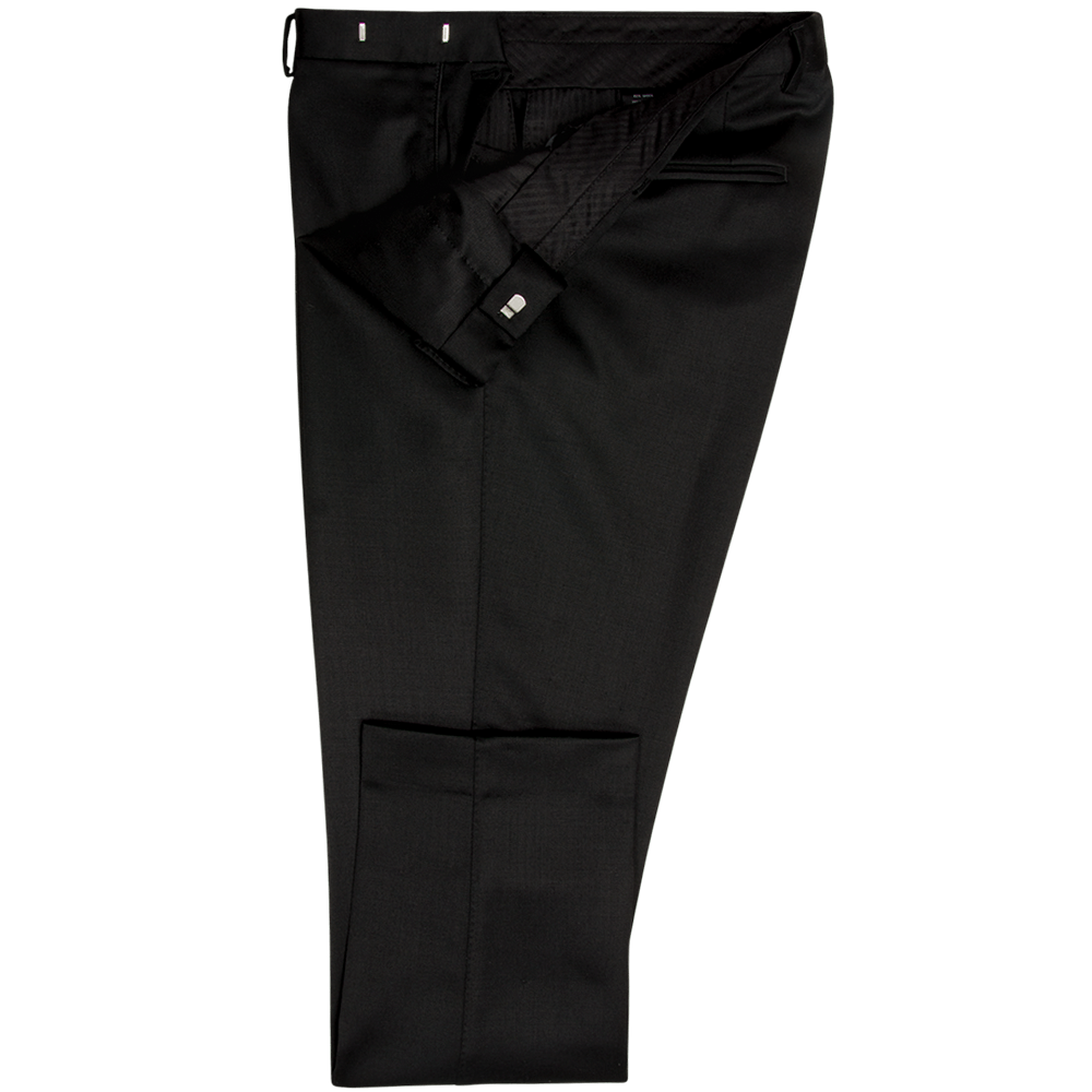 Black Plain Evening Dinner Trousers - Gagliardi