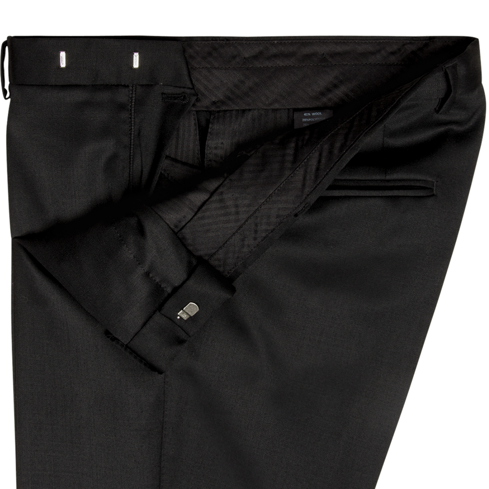 Black Plain Evening Dinner Trousers - Gagliardi