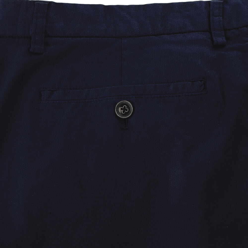 Navy Garment Dyed Cotton Trousers - Gagliardi