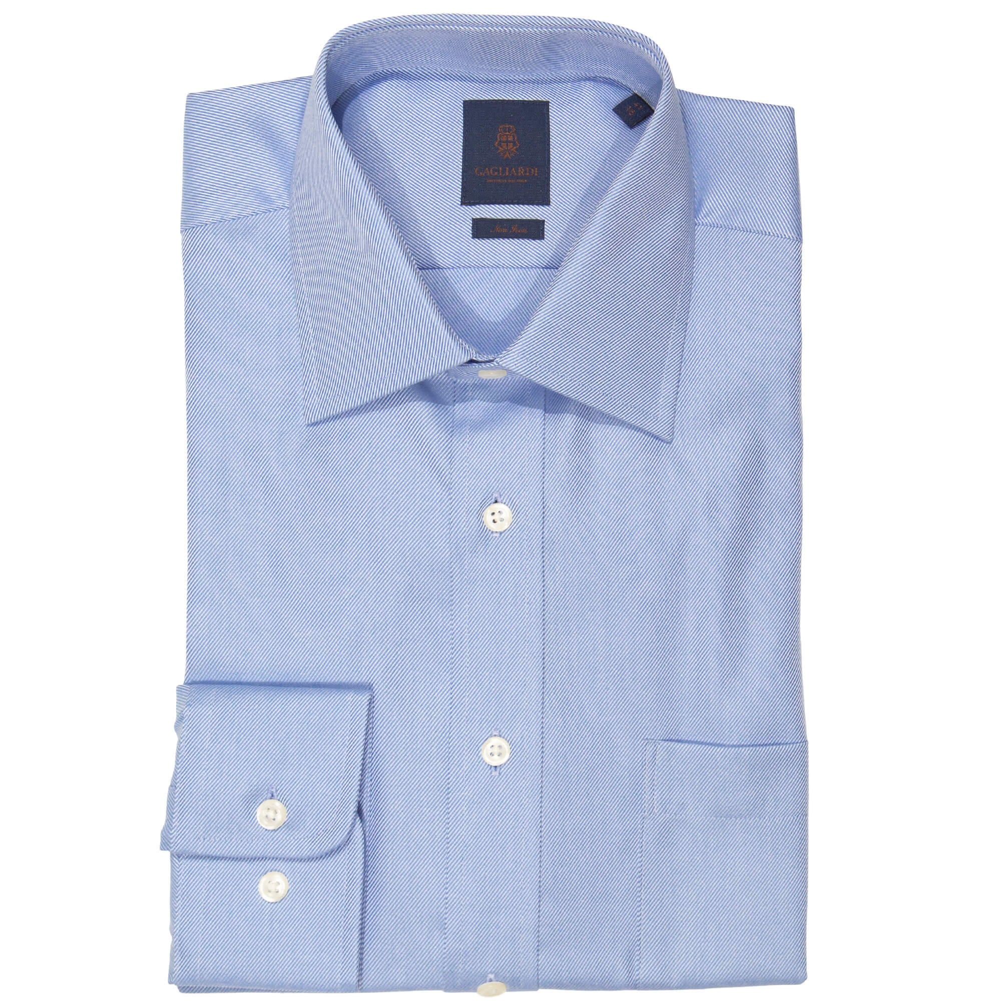 Sky Twill Tailored Fit Pointed Collar Single Cuffed Shirt