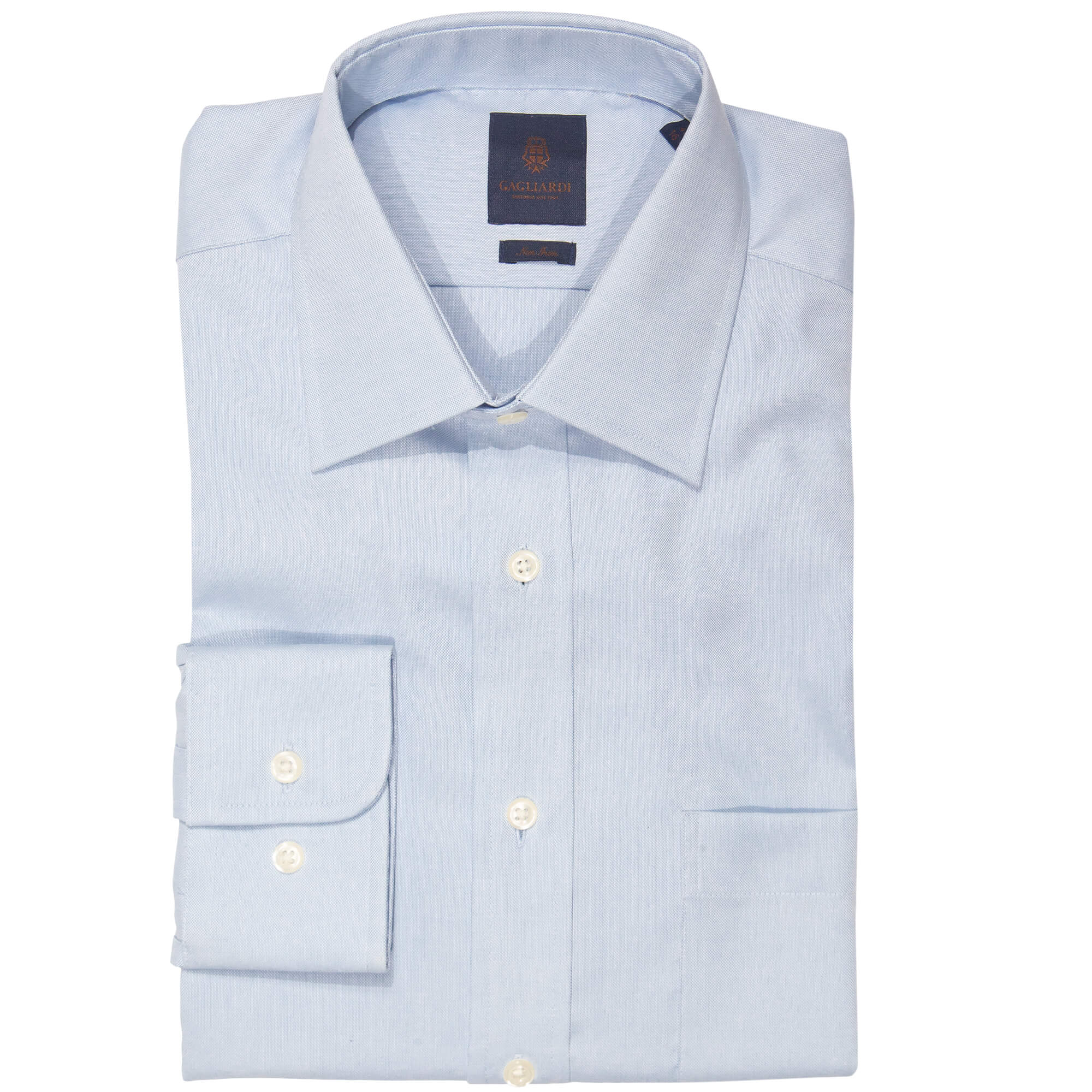 Tailored Fit Sky Oxford Non Iron Shirt