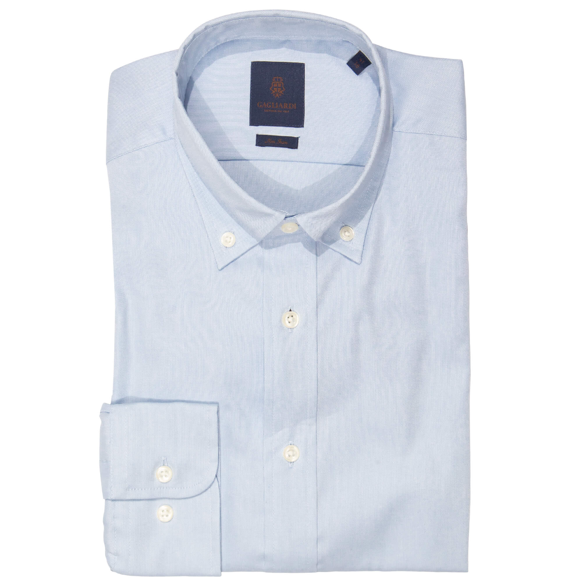 Tailored Fit Sky Oxford Non Iron Button Down Shirt