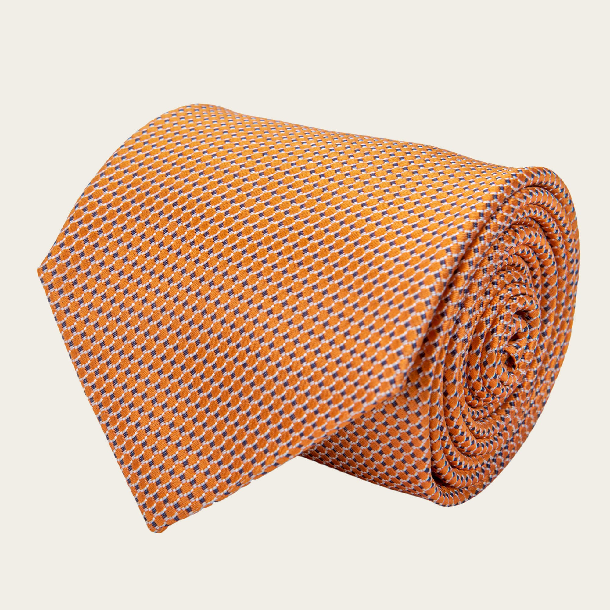 Orange Geometric Tie
