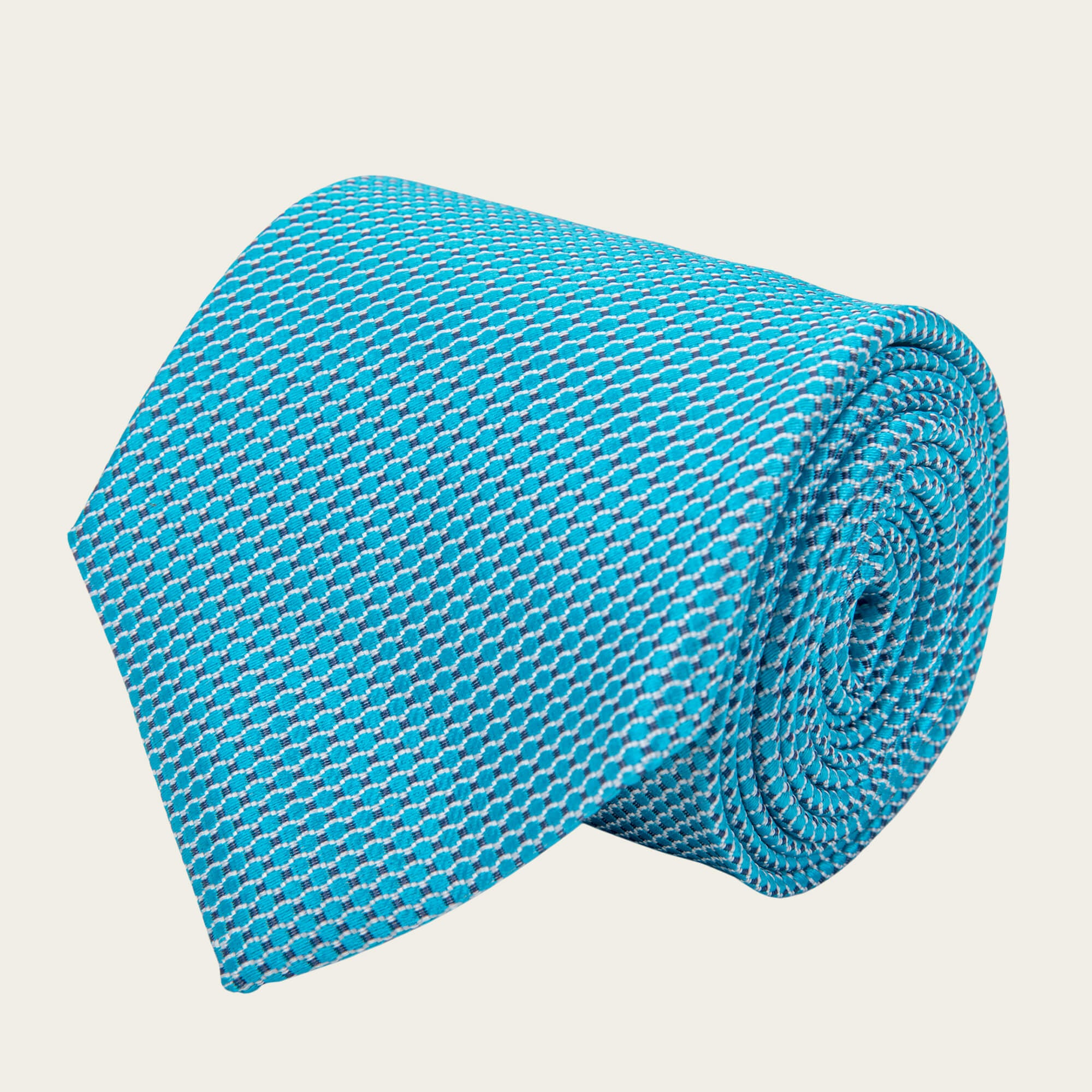 Turquoise Geometric Tie